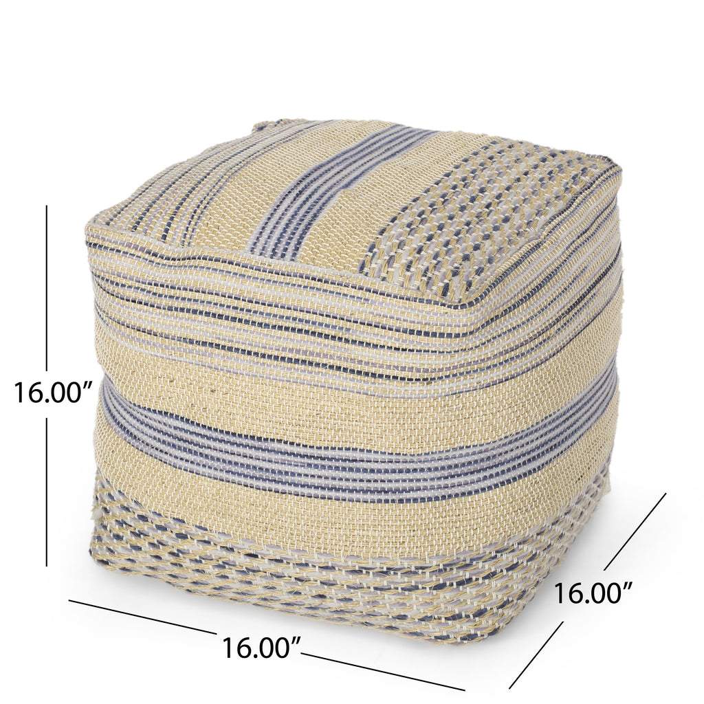 Western Handcrafted Fabric Pouf
