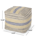 Western Handcrafted Fabric Pouf