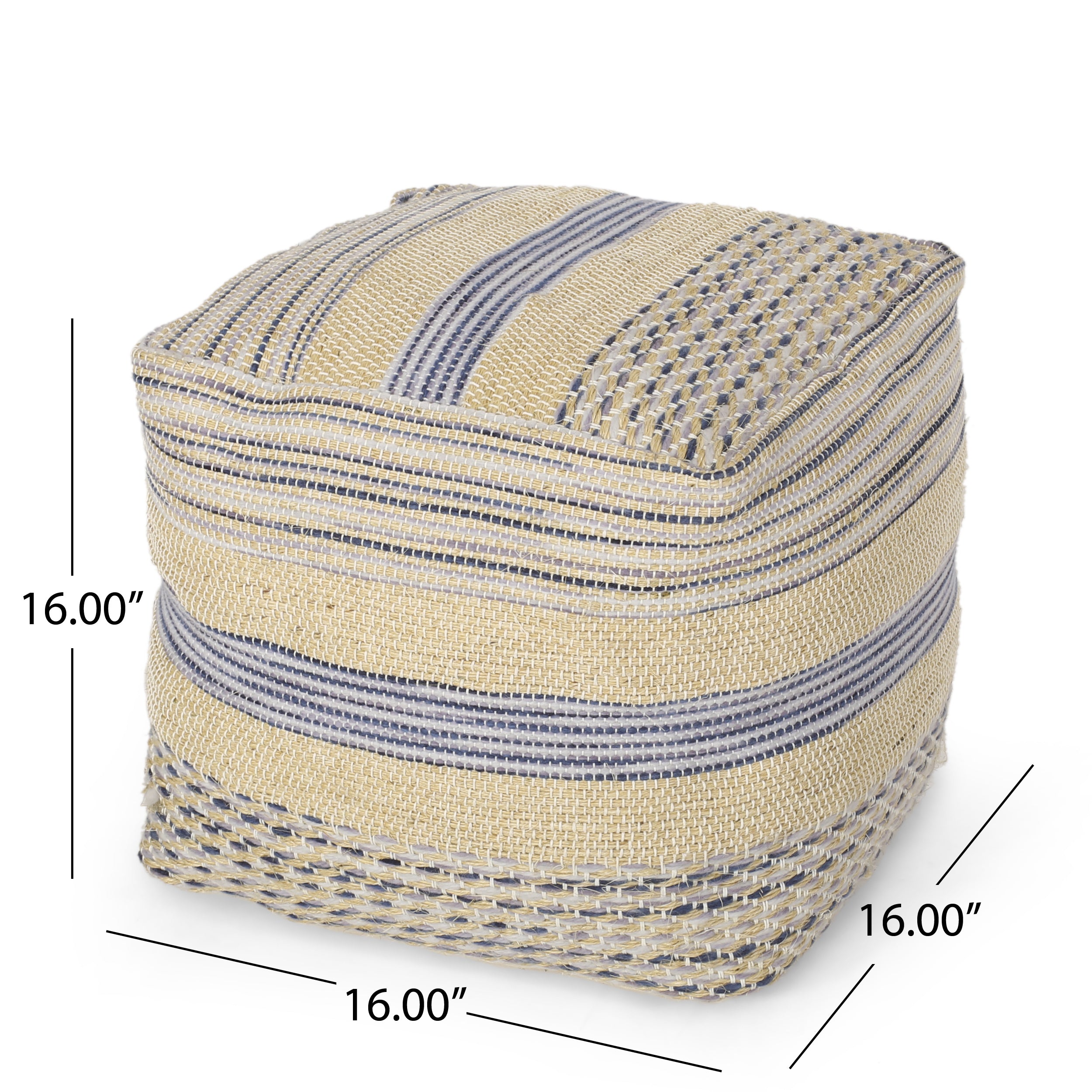 Western Handcrafted Fabric Pouf