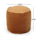 Shimon Cylinder Pouf, Apricot