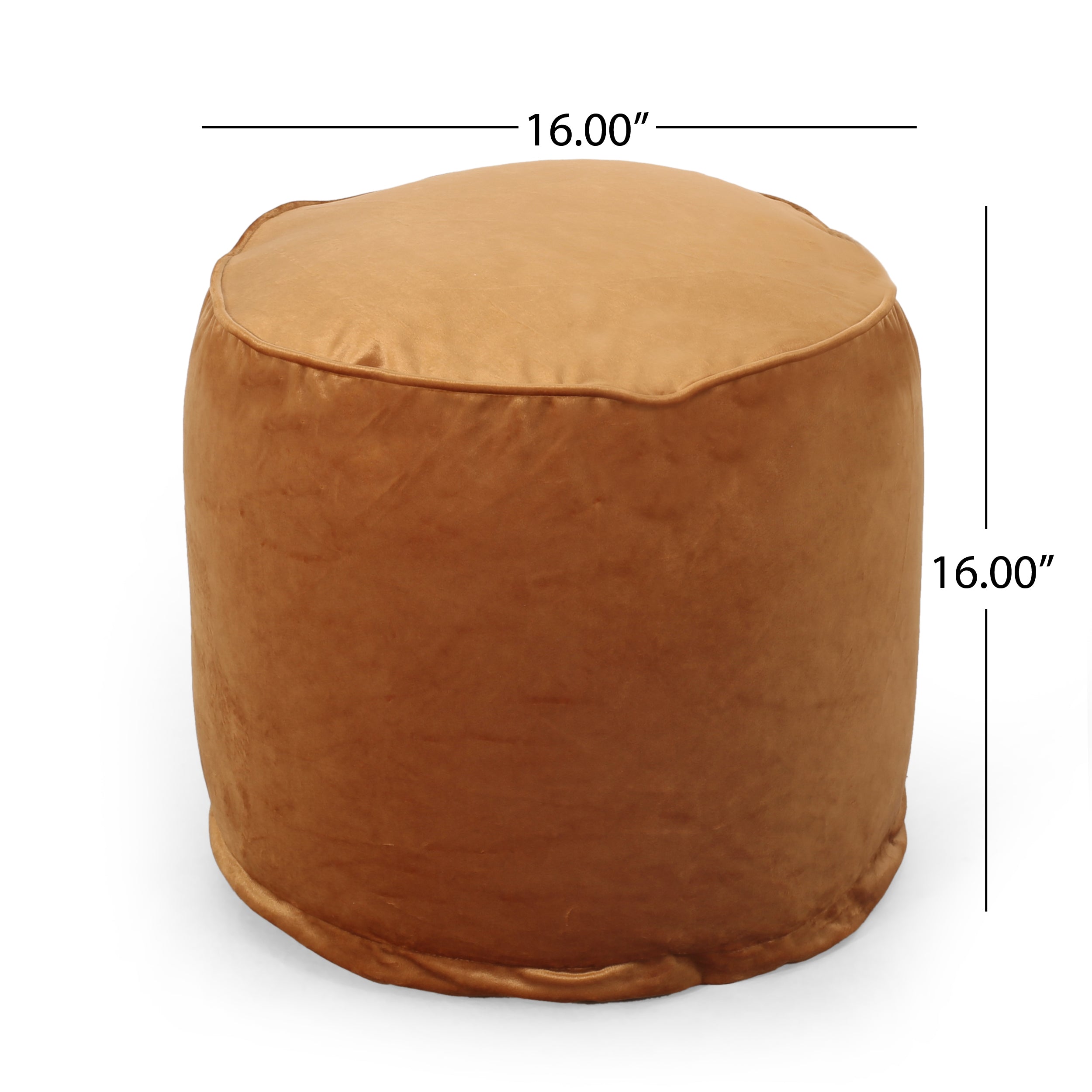 Shimon Cylinder Pouf, Apricot