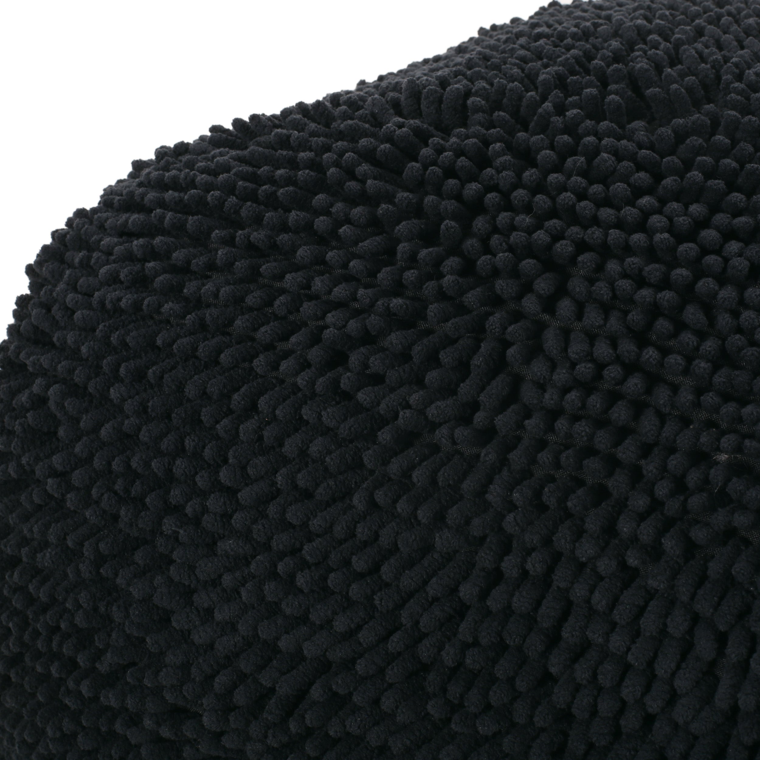Spongy Microfiber Square Pouf, Dark