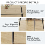 Modern Rectangular Glass Dining Table