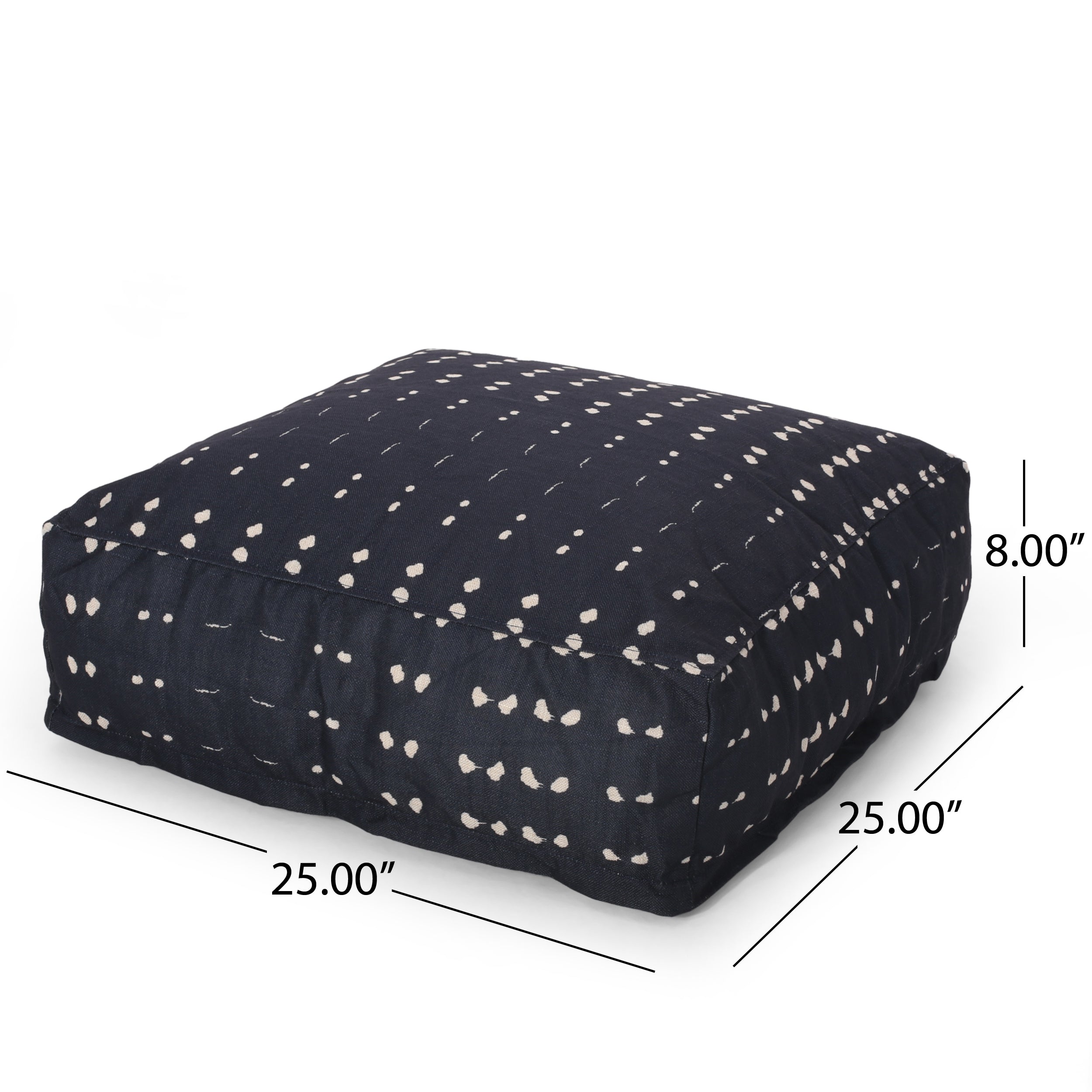 Dalm Fabric Square Pouf