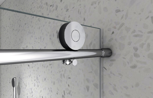 Brushed Nickel Frameless Shower Door