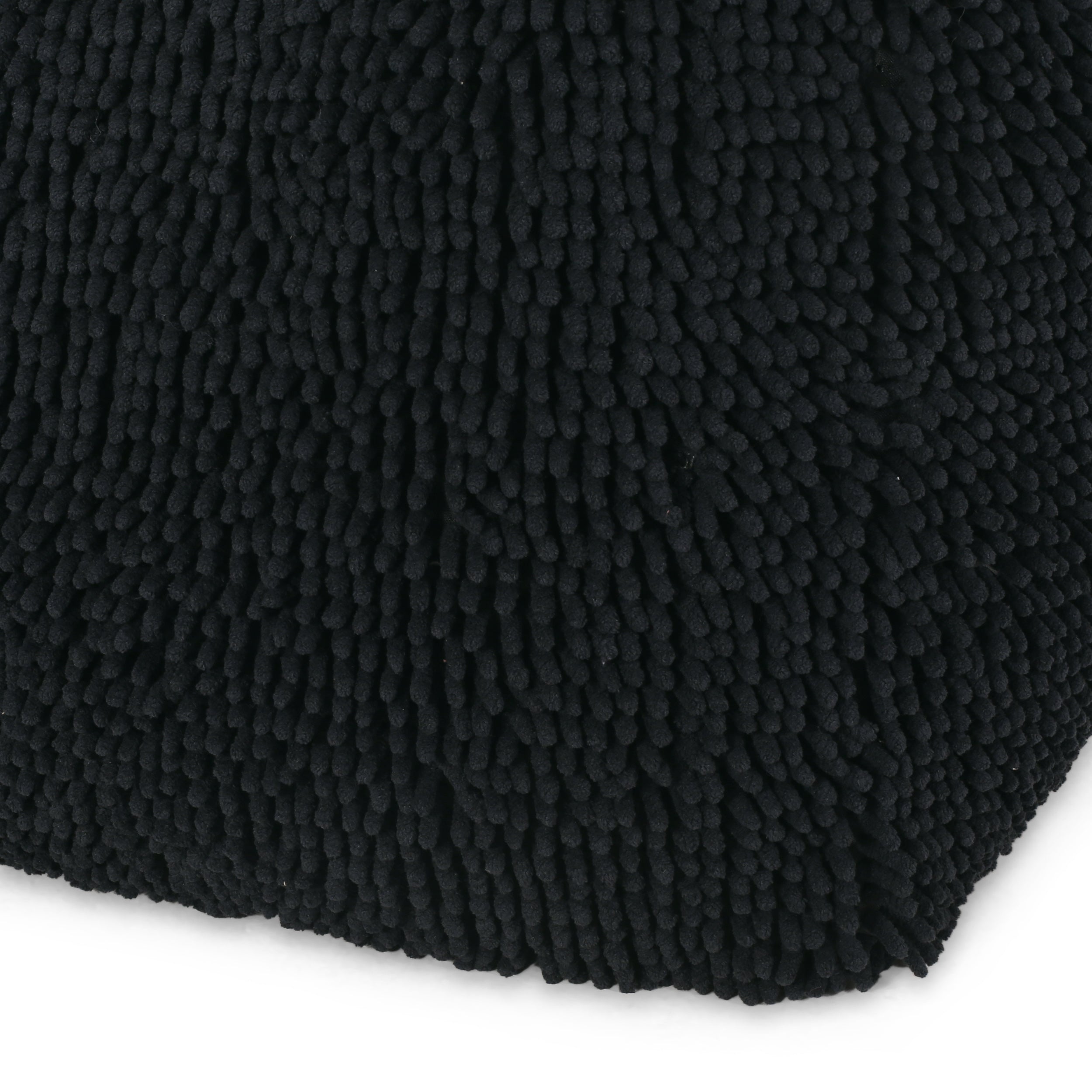 Spongy Microfiber Square Pouf, Dark