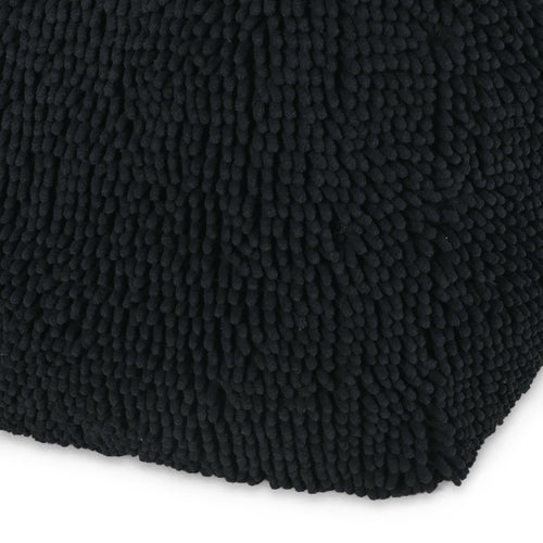 Spongy Microfiber Square Pouf, Dark