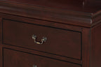Cherry Finish Five Drawer Louis Philip Chest