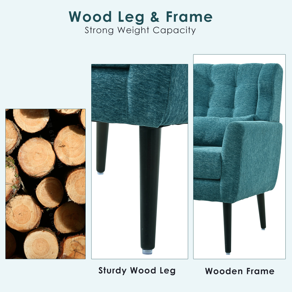 Modern Accent Chair Upholstered Foam Filled Living Room Chairs