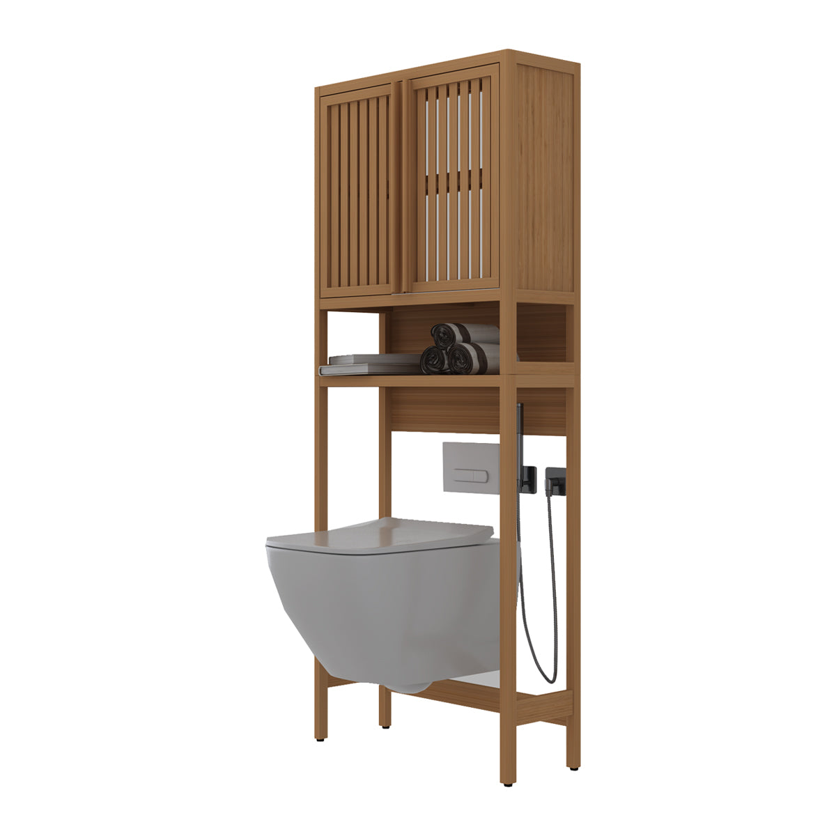 Bamboo Toilet Storage Rack