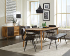 Espresso Upholstered Dining Bench