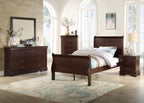 Cherry Finish Five Drawer Louis Philip Chest