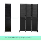 3 Panel Wood Folding Privacy Screen