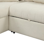 82.6" L-Shaped Sectional Pull Out Sofa Bed
