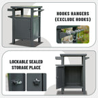 Grill Carts Outdoor with Storage and Wheels