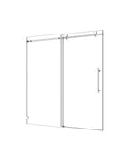 Brushed Nickel Frameless Shower Door