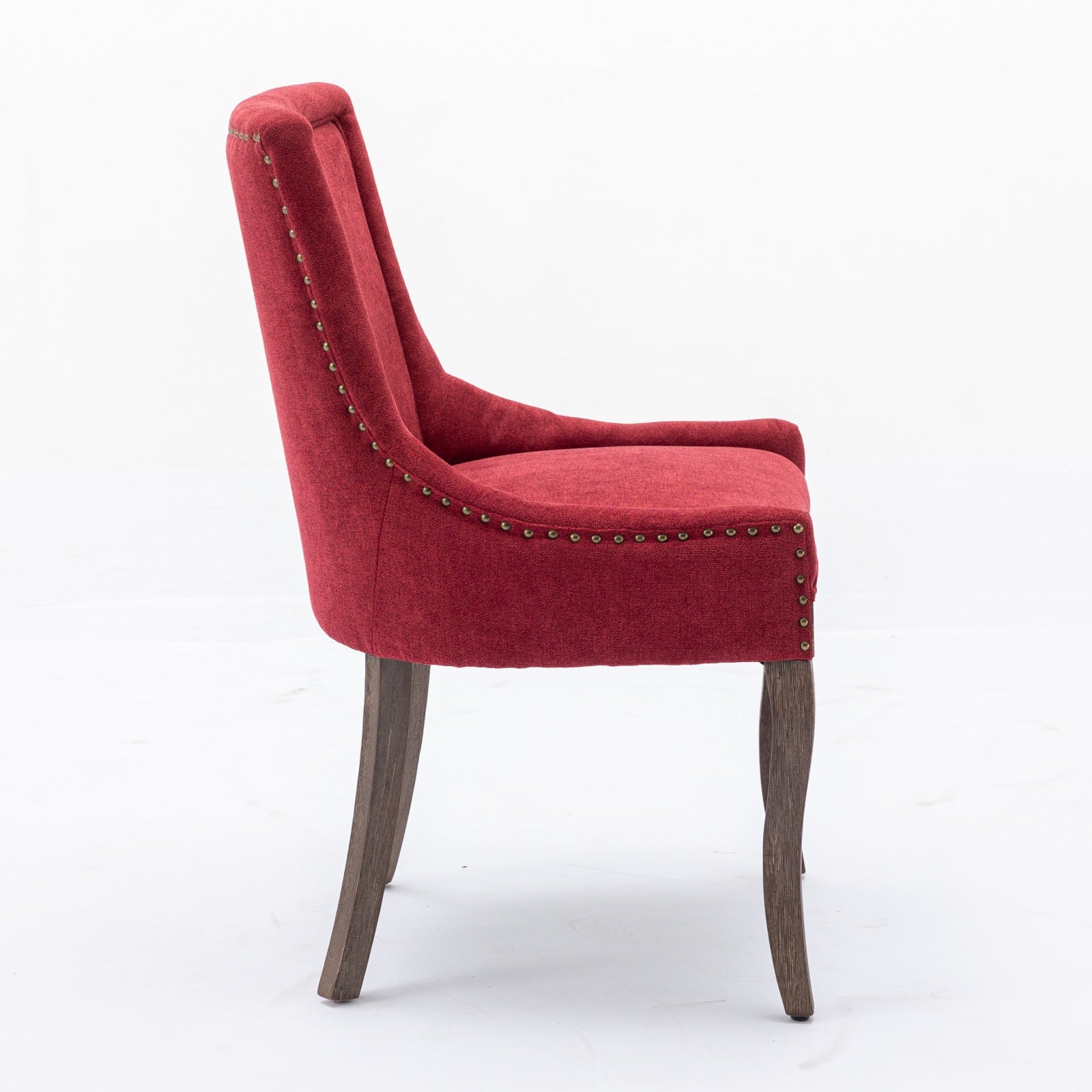 A&A Furniture Ultra Side Dining Chair Set of 2 in Wine