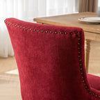 A&A Furniture Ultra Side Dining Chair Set of 2 in Wine