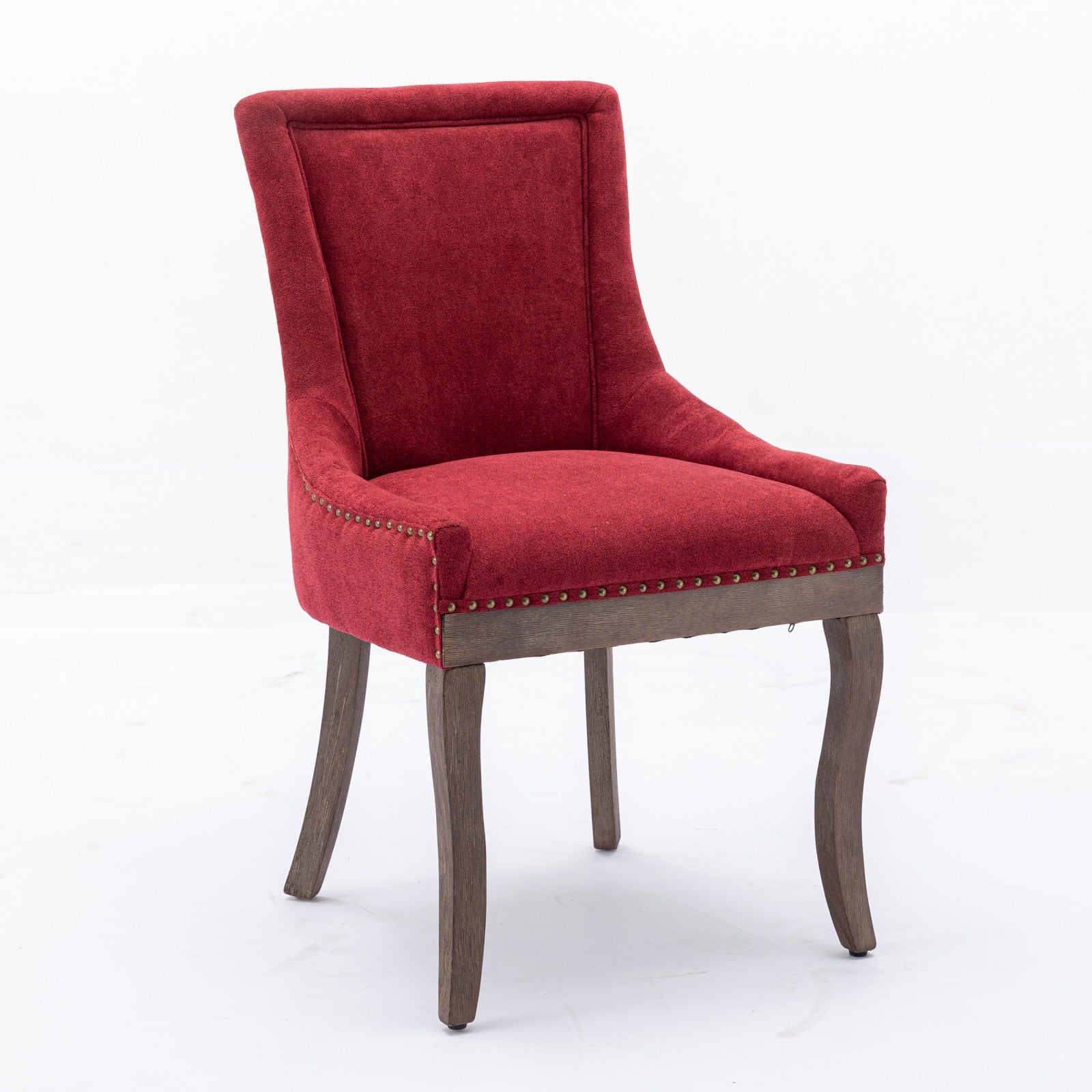 A&A Furniture Ultra Side Dining Chair Set of 2 in Wine