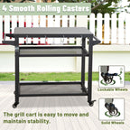 3-Shelf Outdoor Grill Table