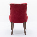 A&A Furniture Ultra Side Dining Chair Set of 2 in Wine