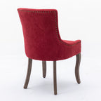 A&A Furniture Ultra Side Dining Chair Set of 2 in Wine