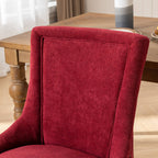 A&A Furniture Ultra Side Dining Chair Set of 2 in Wine