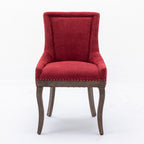 A&A Furniture Ultra Side Dining Chair Set of 2 in Wine