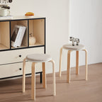 Set of 4 Stackable Bentwood Stools