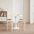 Set of 4 Stackable Stools, Round Backless Chairs for Dining Room, Kitchen