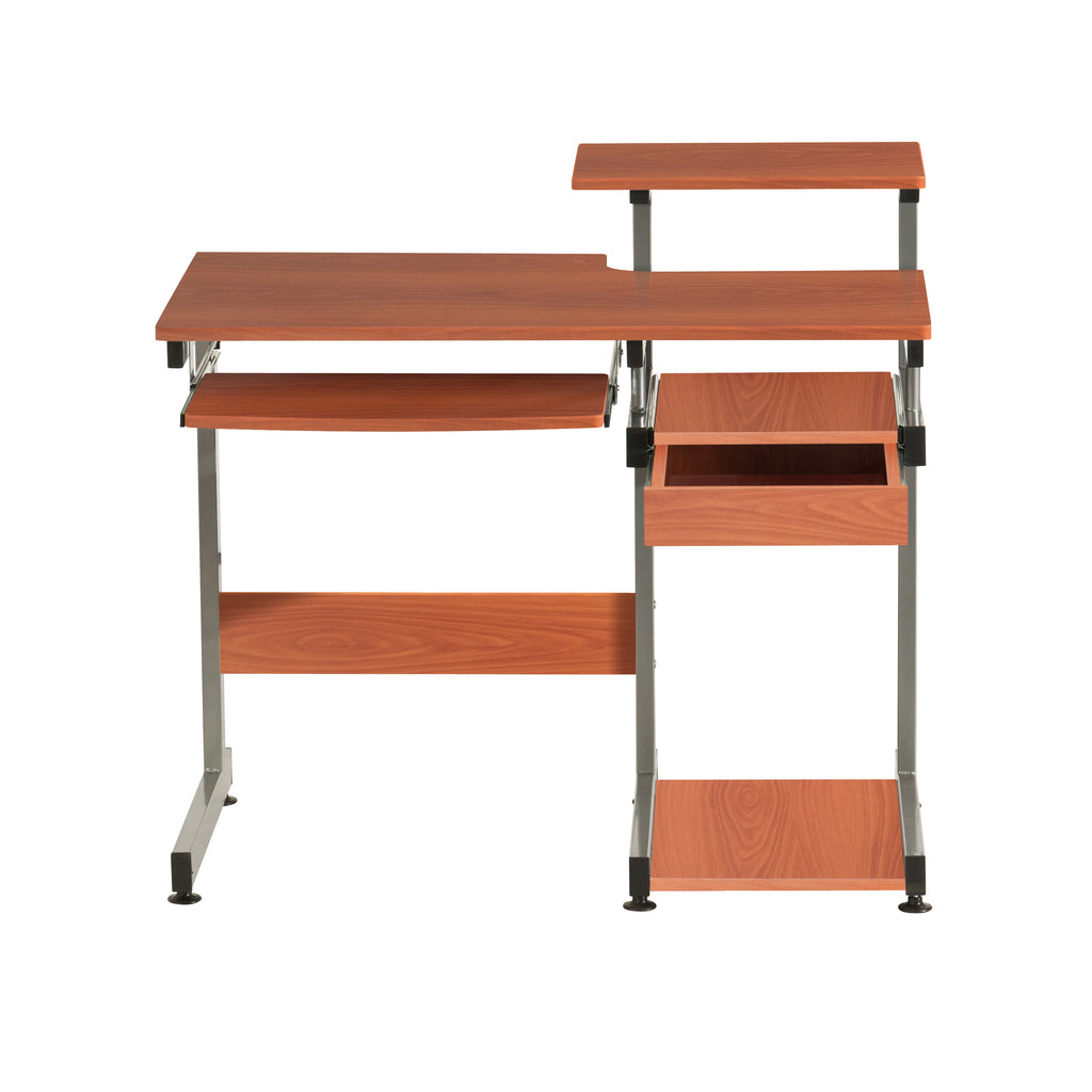 Techni Mobili Complete Computer Workstation Desk, Woodgrain