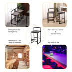 Set of 2 Counter Height Barstools with Back