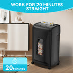 Large Commercial Heavy Duty 22-Sheet High Security Paper Shredder