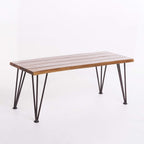 Zion Industrial Wood And Metal Coffee Table Set