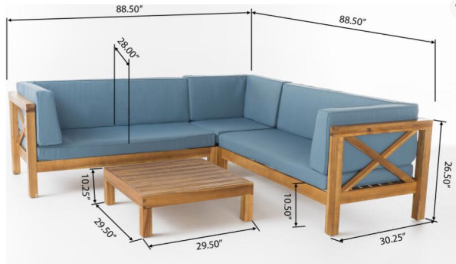 Brava X-Back 4-Piece Sofa Set
