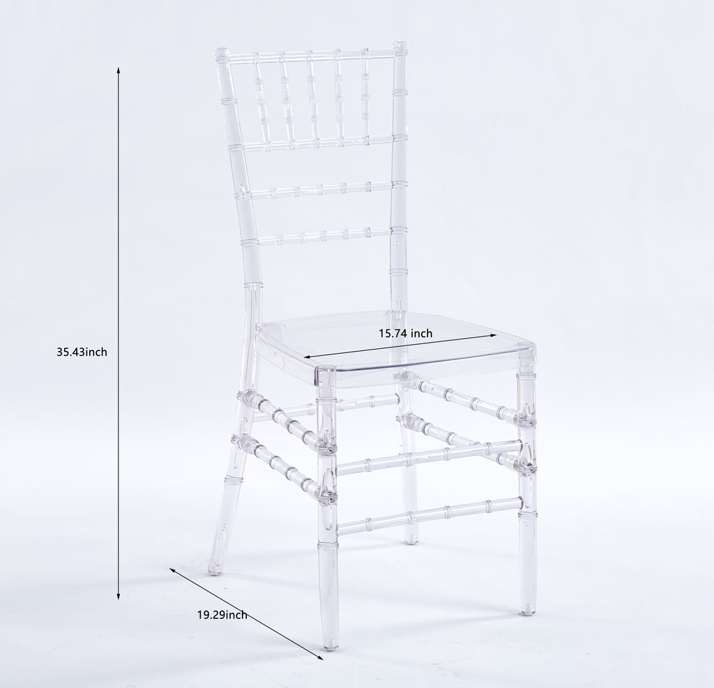 Transparent Wedding Dining Chairs - Set of 4