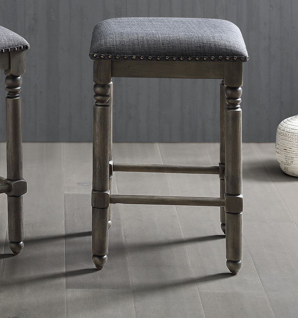 Arnhem Wood Upholstered Swivel Counter Height Stool, Set of 2