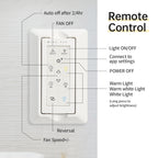 52 Inch Modern Ceiling Fan With Dimmable LED Light
