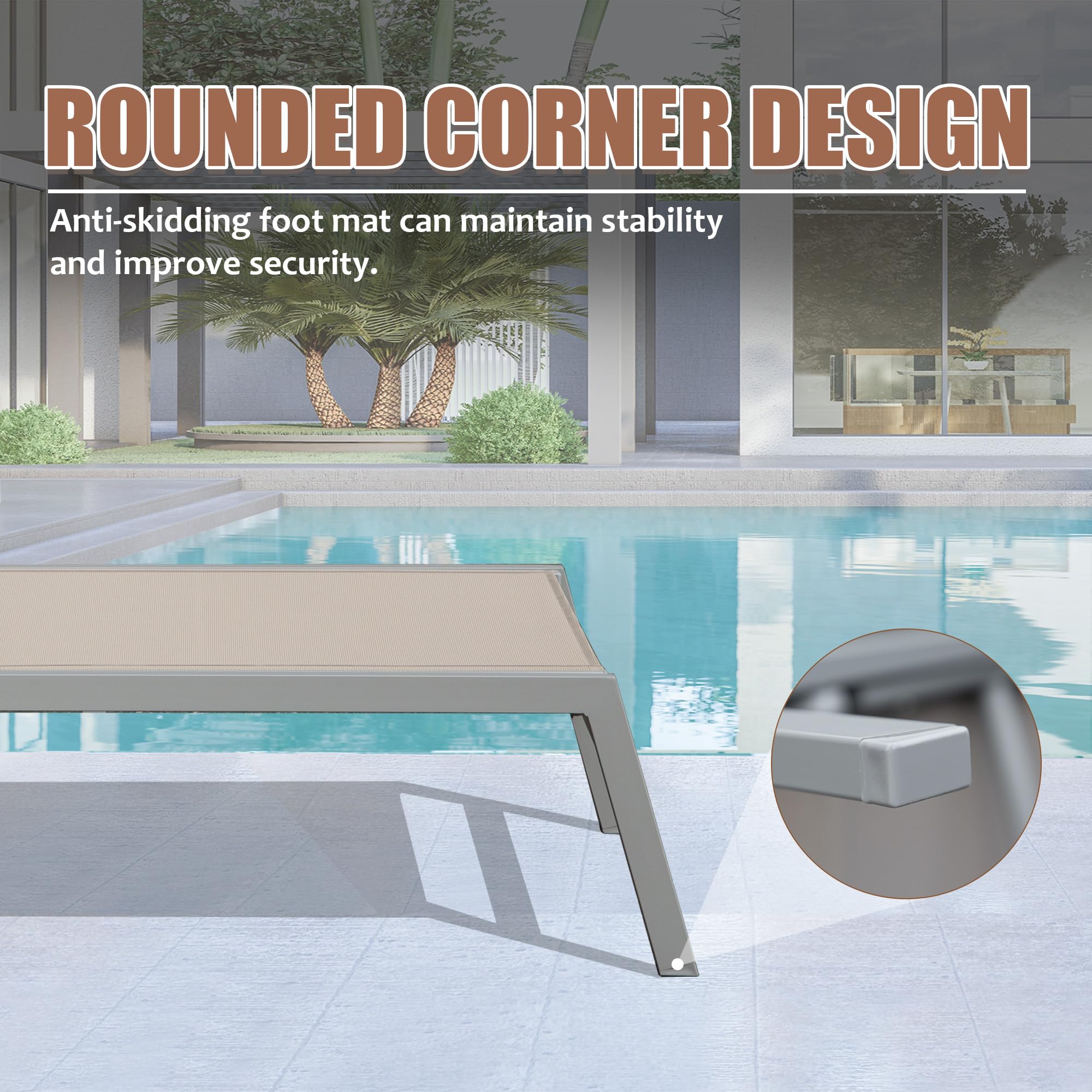 Patio Chaise Lounge Set of 3