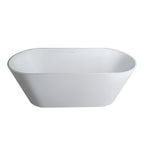 63 Inch Freestanding Solid Surface Soaking Bathtub
