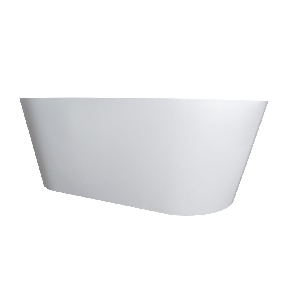 63 Inch Freestanding Solid Surface Soaking Bathtub