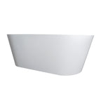 63 Inch Freestanding Solid Surface Soaking Bathtub