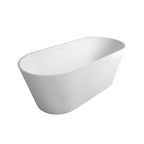 63 Inch Freestanding Solid Surface Soaking Bathtub