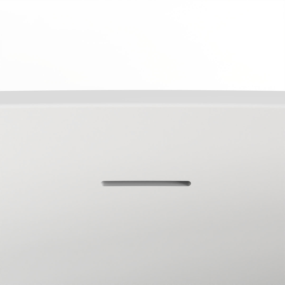 59 Inch Freestanding Solid Surface Soaking Bathtub