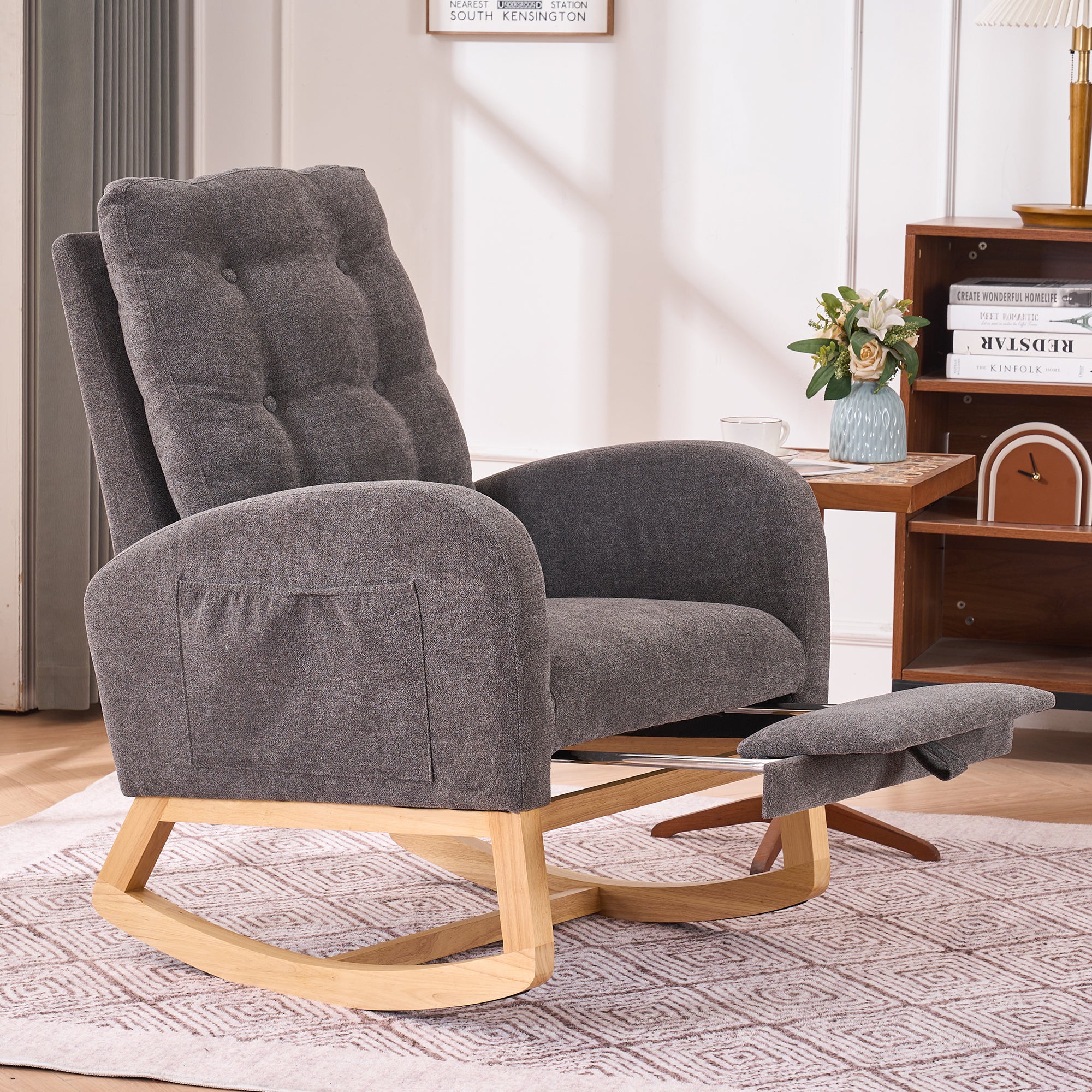 LY-5104 Upholstered Rocking Chair