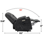 Large Power Lift Recliner Chair with Massage and Heat