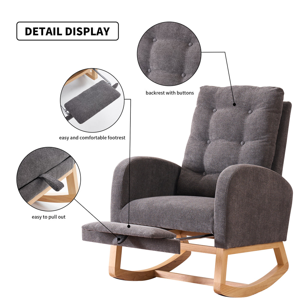 LY-5104 Upholstered Rocking Chair