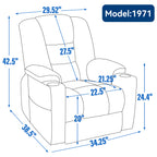 Large Power Lift Recliner Chair with Massage and Heat