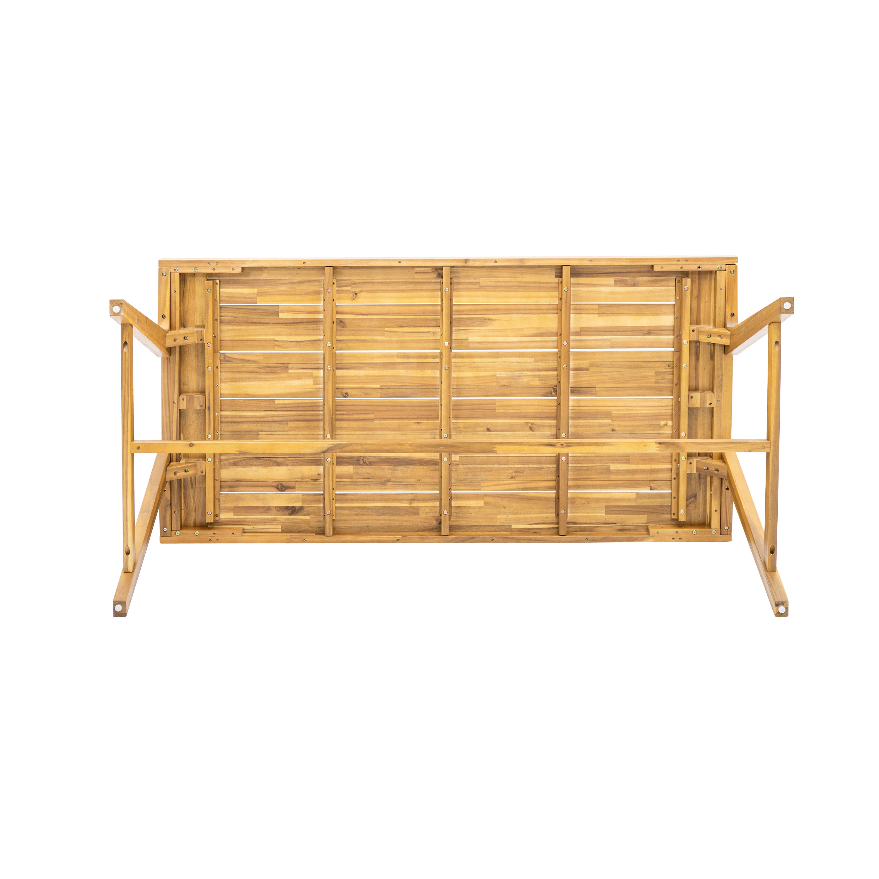 Modern Outdoor Dining Table, Acacia Wood Patio Table