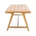 Modern Outdoor Dining Table, Acacia Wood Patio Table